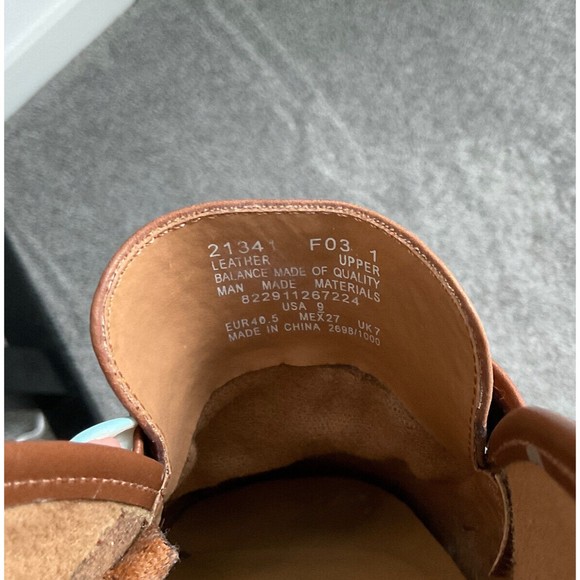 Thom Mcan Leather Heel Slip On Loafer mule Women’s 9 Gold Detail Block Heel - Picture 13 of 13